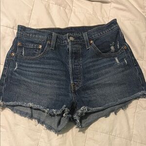 Levi's Distressed Blue Jean Shorts